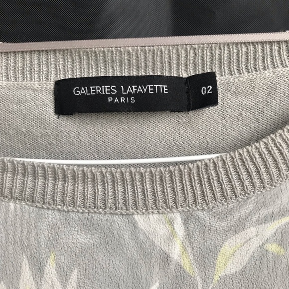 Leaf pattern and grey sweater from Paris - Picture 3 of 3